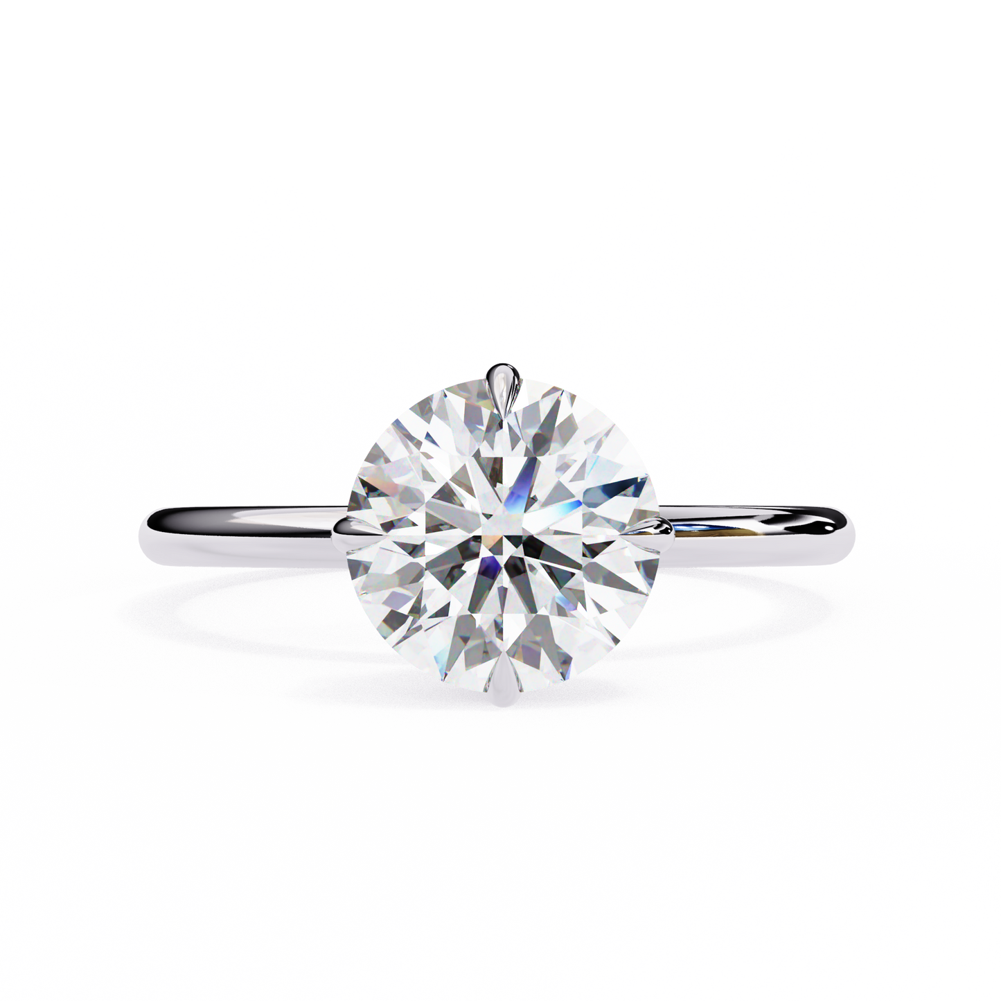 1.92 Carat Round Cut Diamond Classic Solitaire Engagement Ring