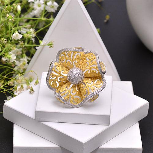 925 Silver Flower Ring For Women - Gold Trove
