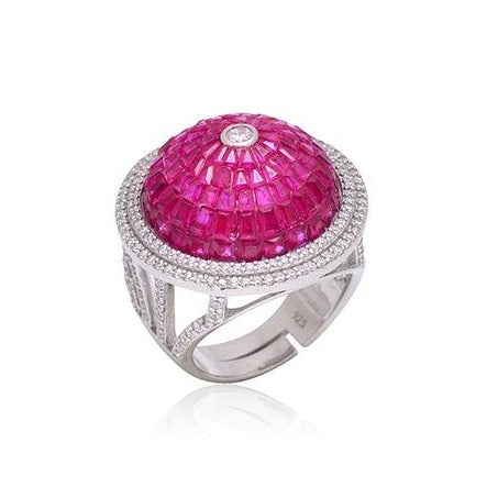 925 Silver Dome Ring For Women - Gold Trove