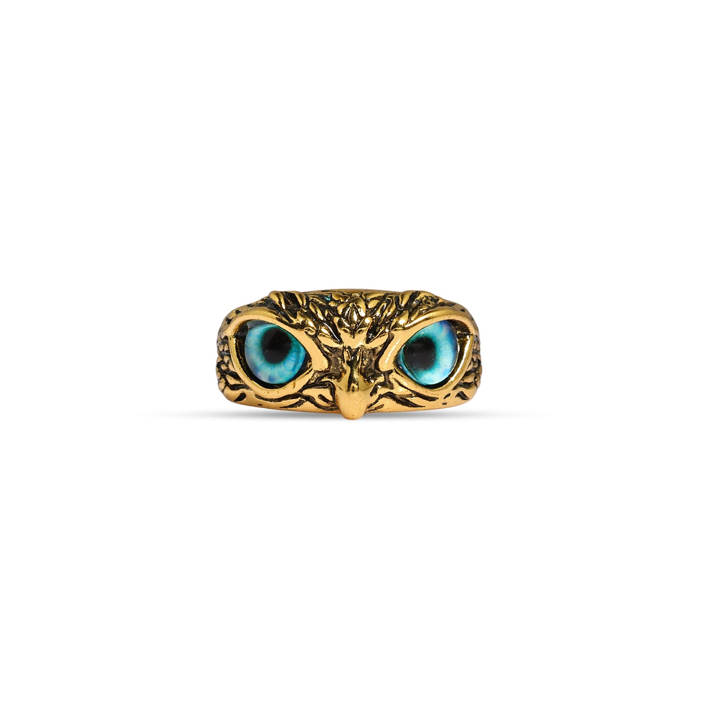 Owl Ring, Fengshui Owl Protection Ring Amulet, Unisex Demon Eye Owl Ring, Woodland Animal Jewelry, Gothic Owl Eyes Adjustable Wisdom Ring