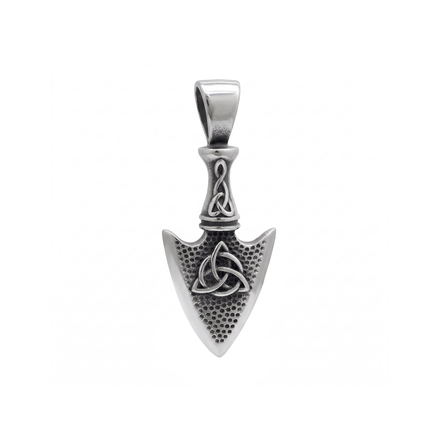 Viking Odin's Spear Gungnir Valknut Symbol Necklace, Arrowhead Pendant, Arrow Tip Pendant, Warrior Protection Pendant, Viking Amulet for Him