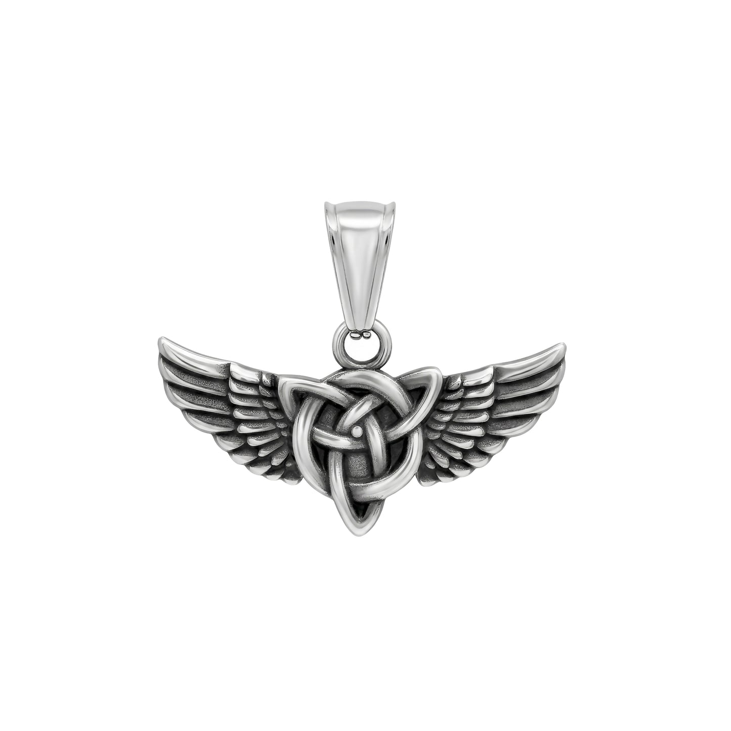 Celtic Knot Wings Pendant, Trinity Knot Necklace, Celtic Symbol Jewelry, Viking Celtic Pendant, Spiritual Knot Necklace