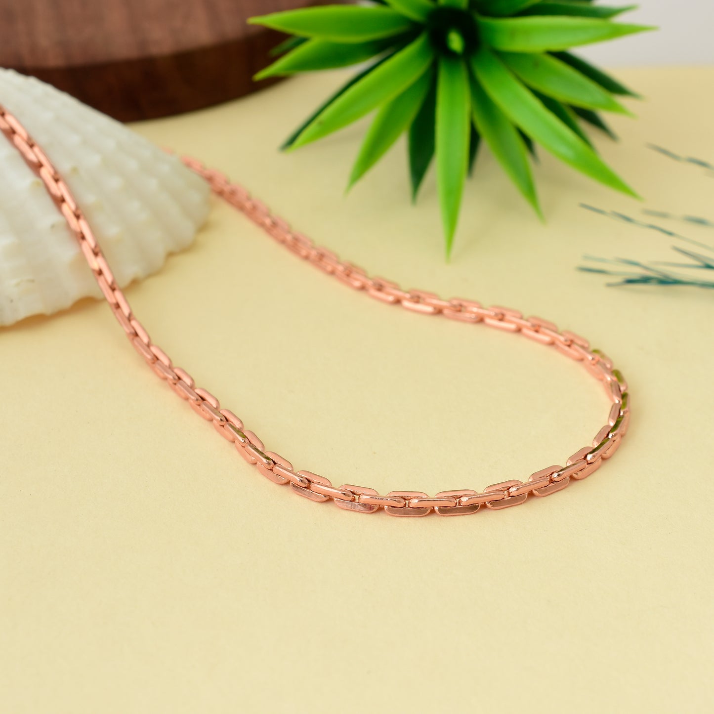 Copper Chain Necklace, Solid Oval Link Copper Chain, Unisex Healing Energy Copper Necklace, Gift for Him & Her