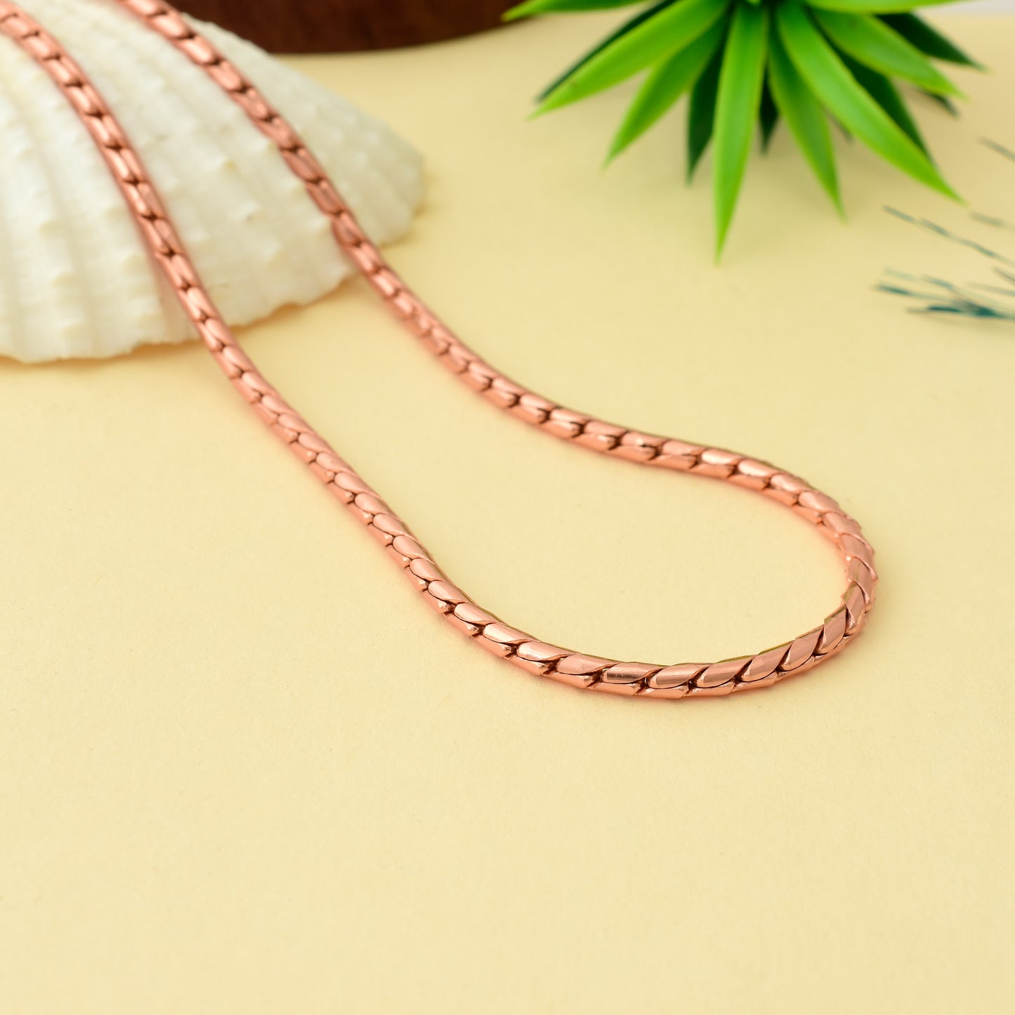 Copper Serpentine Chain Necklace | Handmade Antiqued Chain Necklace | 14"-28" Men's Jewelry | Statement Chain for Him | Pendant Chain
