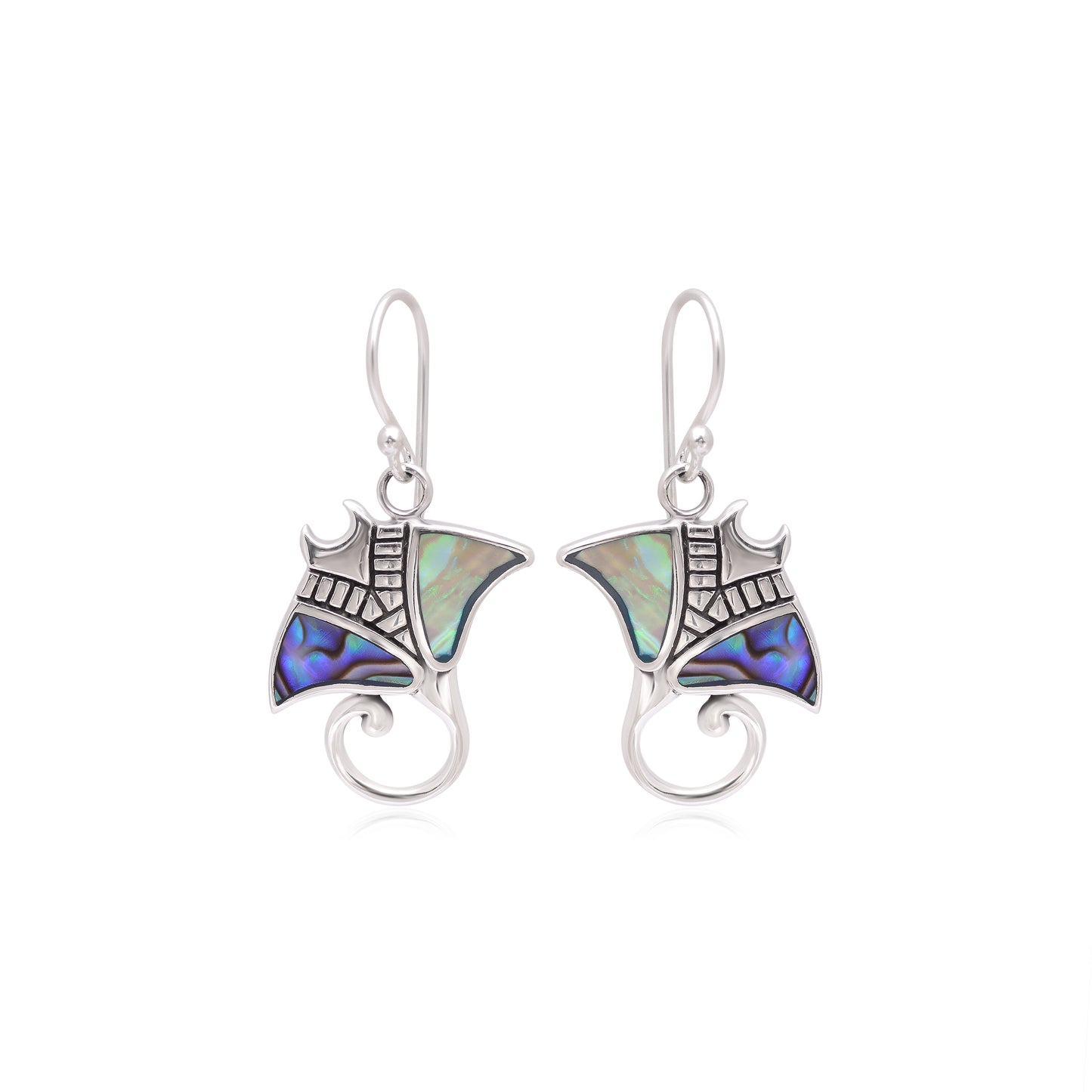 925 Sterling Silver Dangle Fish Earrings For Women