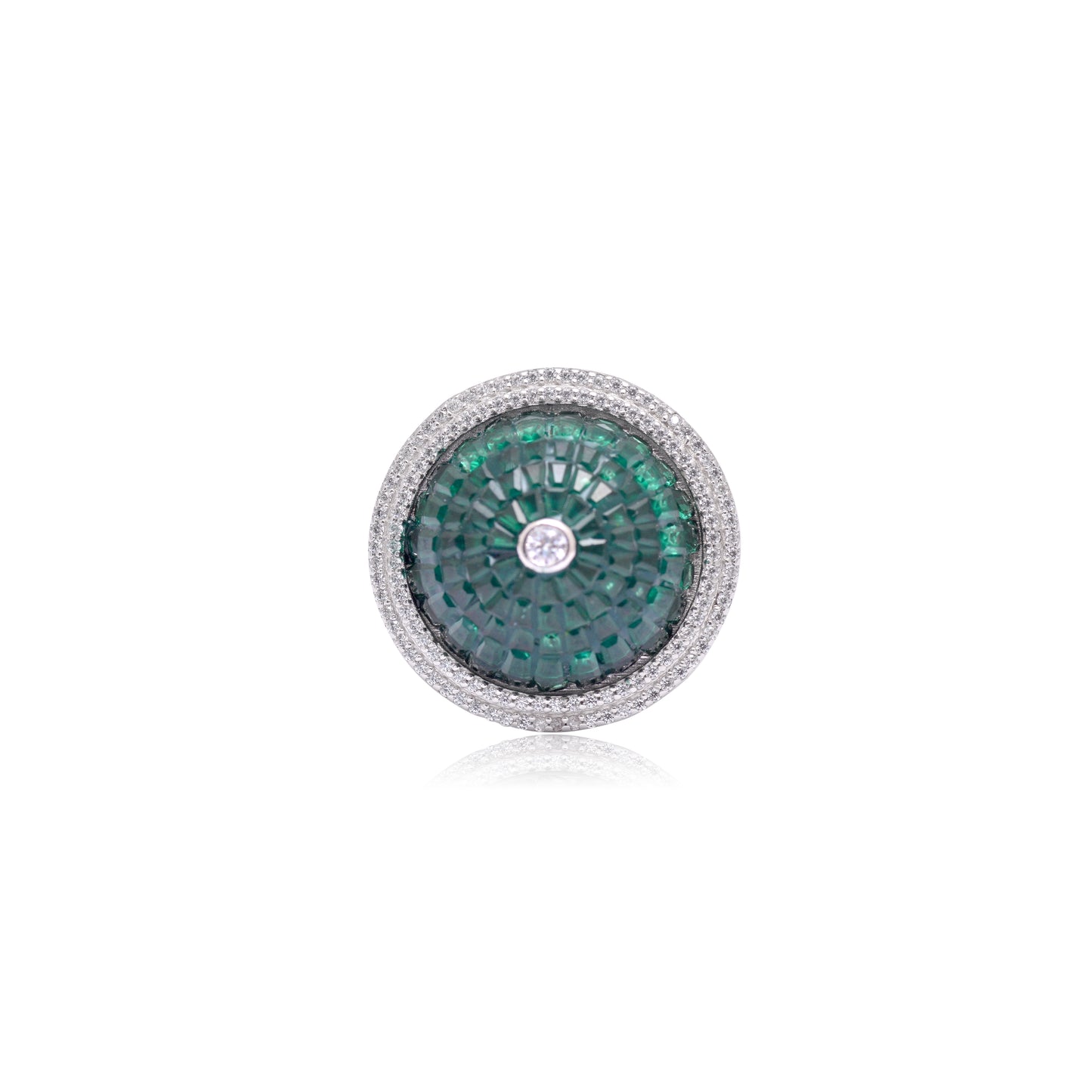 925 Sterling Silver Cubic Zircon Cocktail Ring For Women