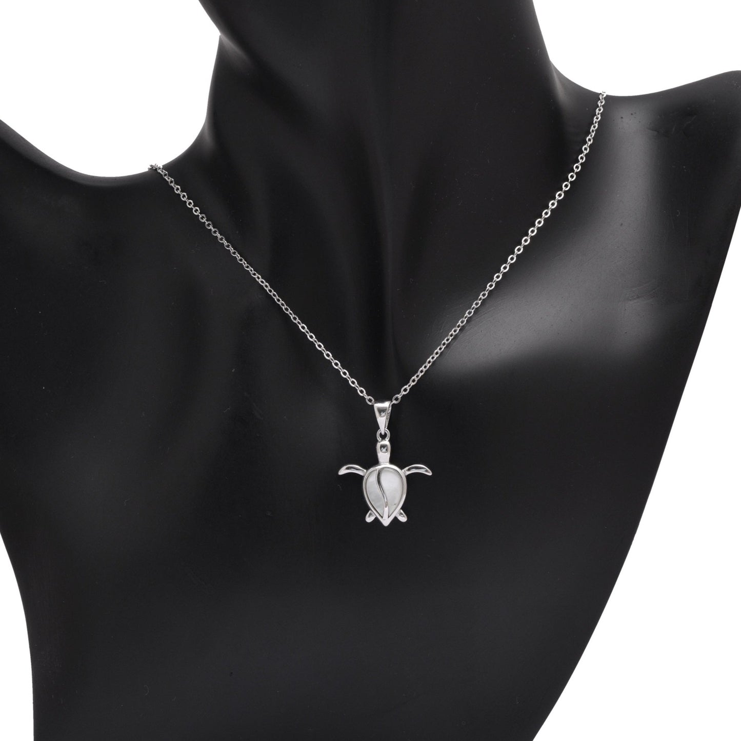 925 Sterling Silver Turtle Pendant Necklace For Women