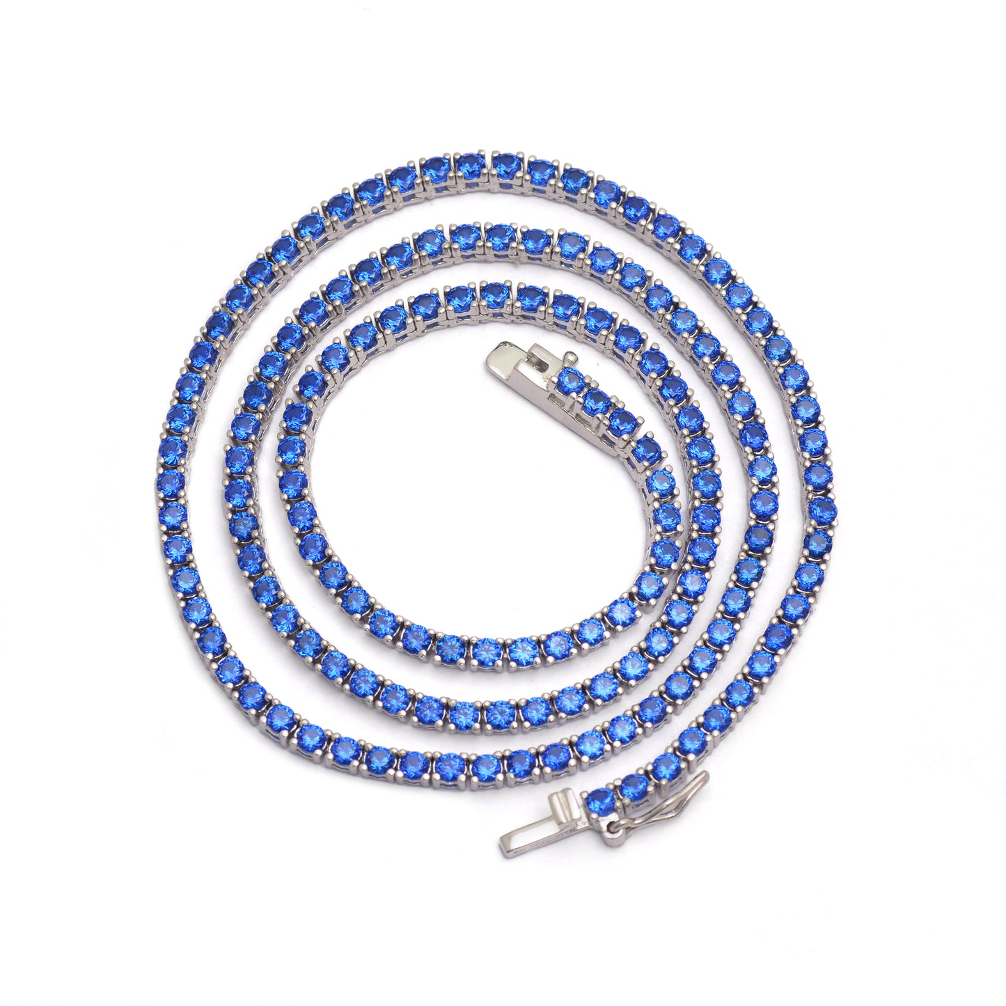 925 Sterling Silver Tennis Chain Necklace For Women