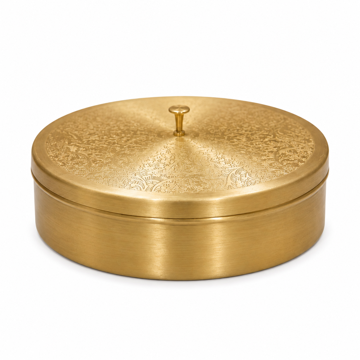 100% Pure Brass Spice Box: Mandala Design Engraved Herb Box, Housewarming Gift