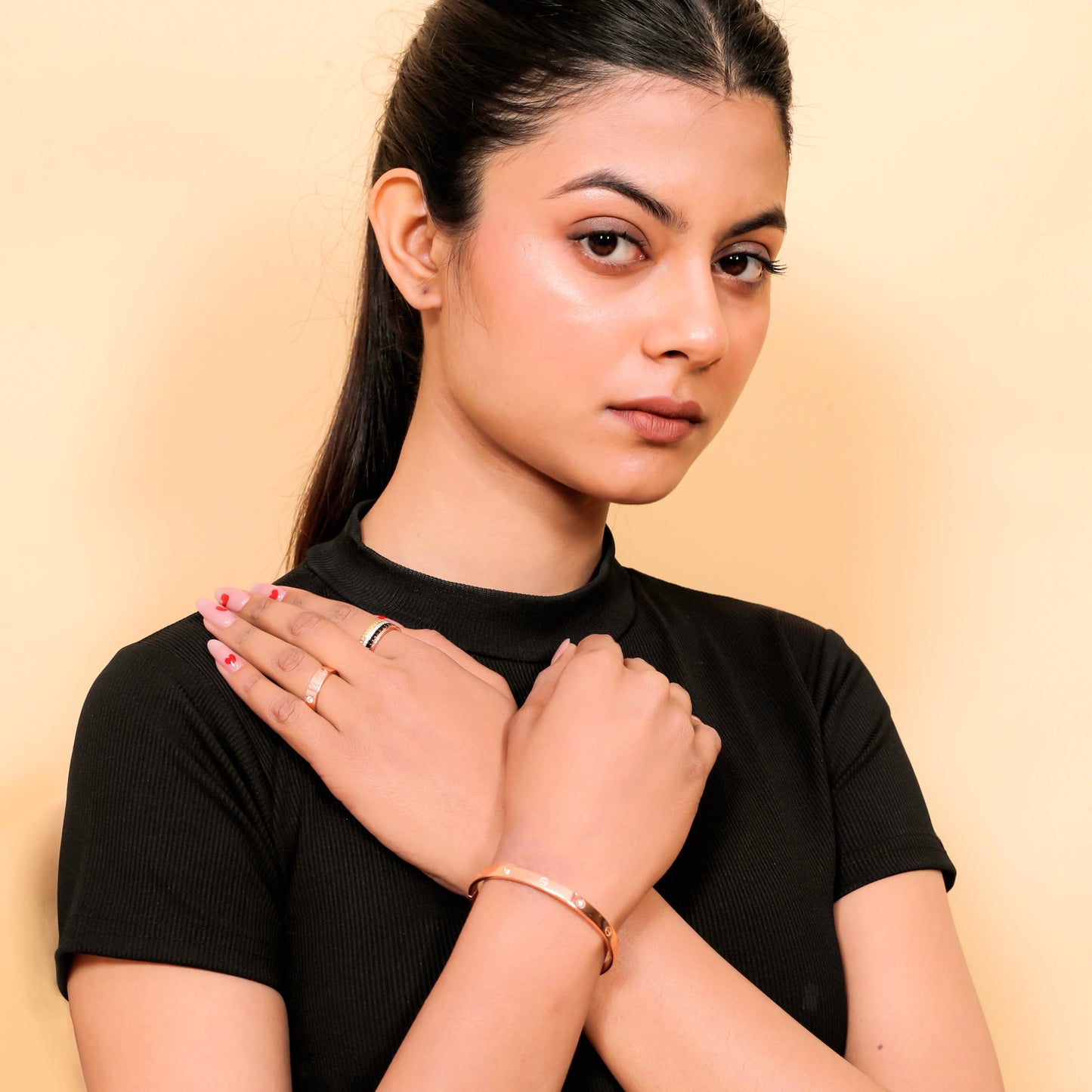 925 Sterling Silver Bangle Bracelet For Women Rose Gold | Silver