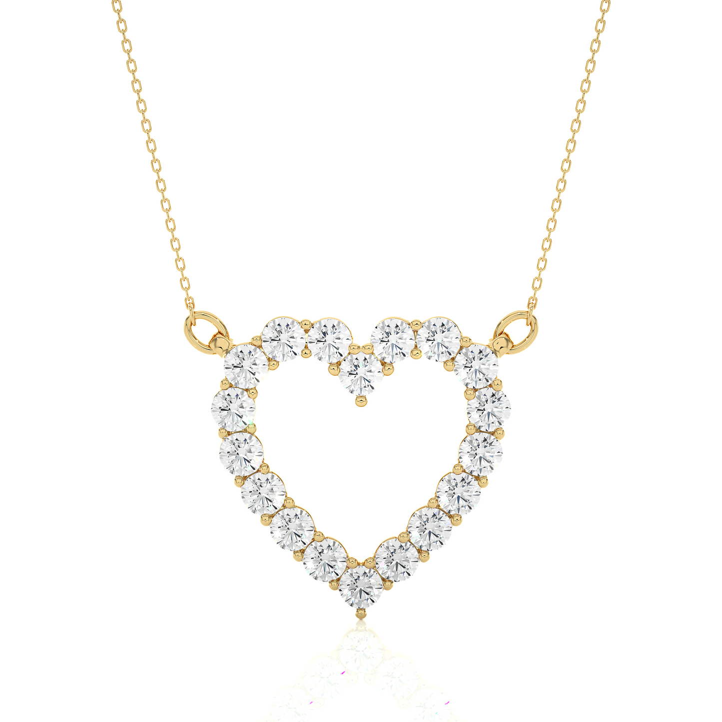 IGI Lab Grown VS1/G Round Diamond Heart Pendant 14K | 18K Gold Women Pendant