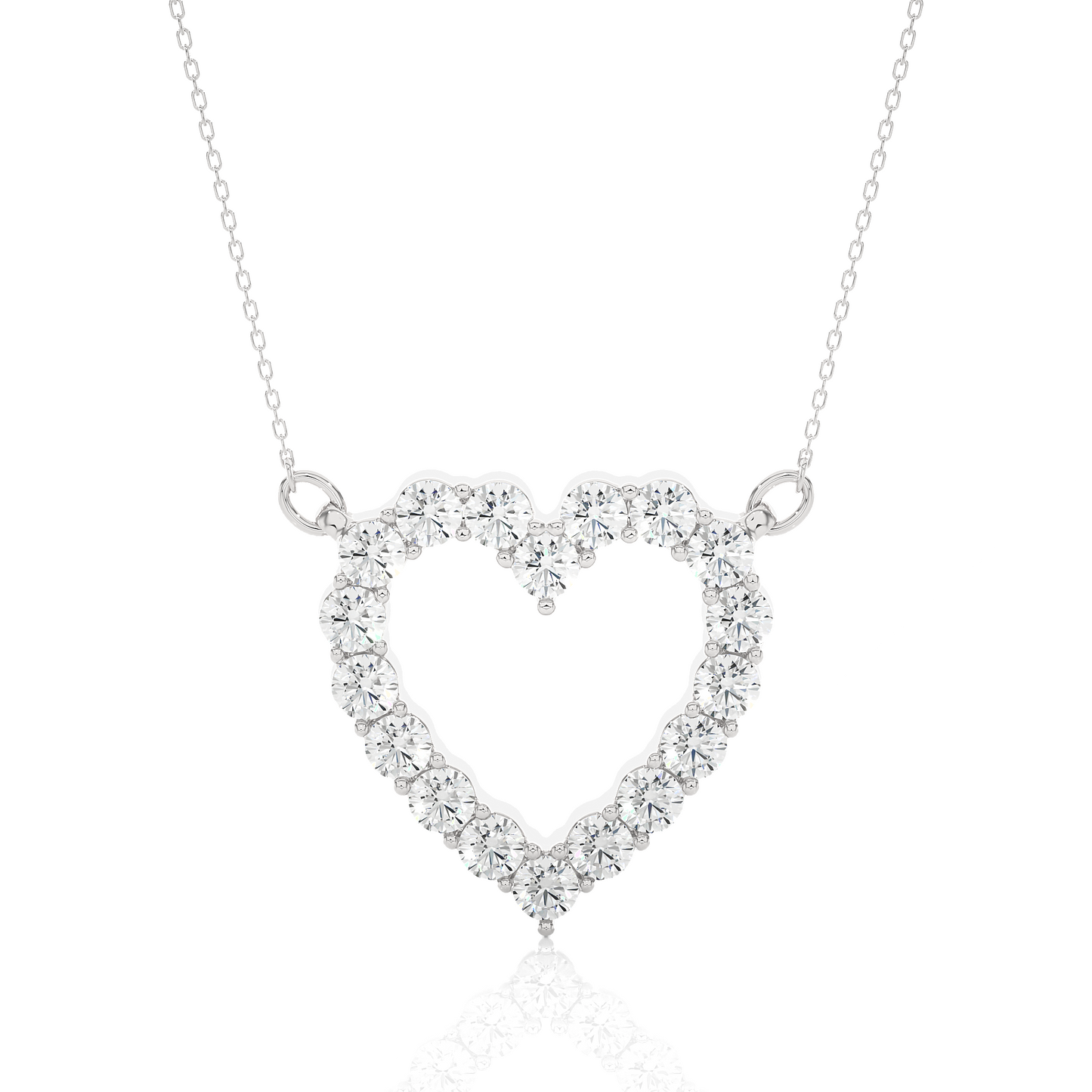 IGI Lab Grown VS1/G Round Diamond Heart Pendant 14K | 18K Gold Women Pendant