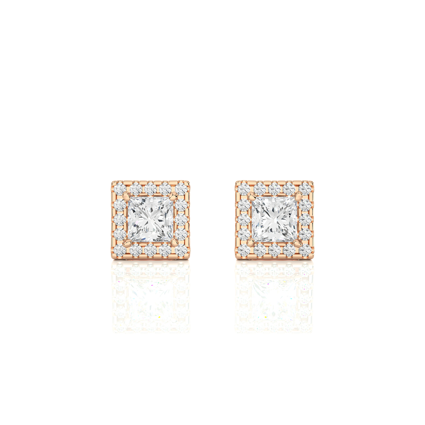 1.54Ct IGI Certified Lab Grown Diamond Stud Earrings 14K | 18K Gold VS1/G