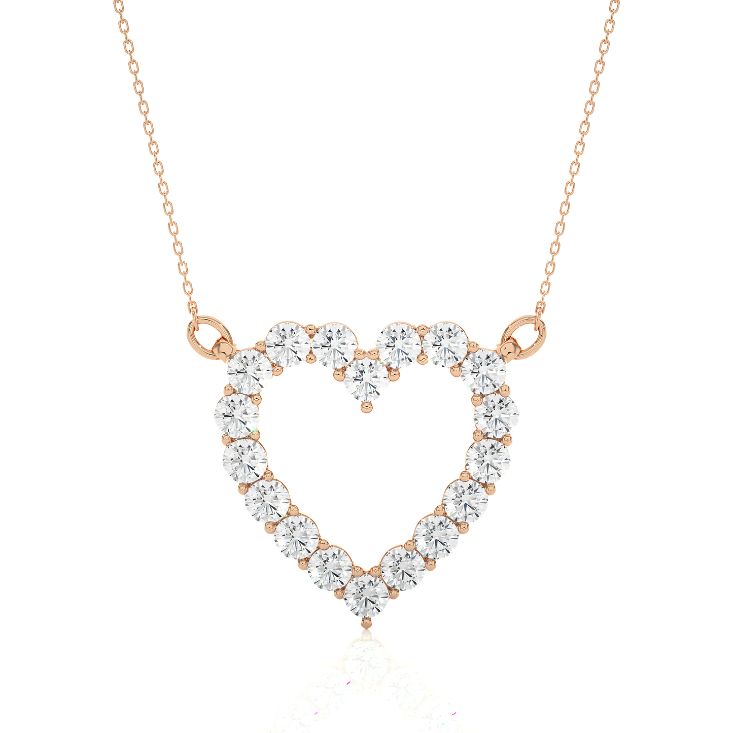 IGI Lab Grown VS1/G Round Diamond Heart Pendant 14K | 18K Gold Women Pendant