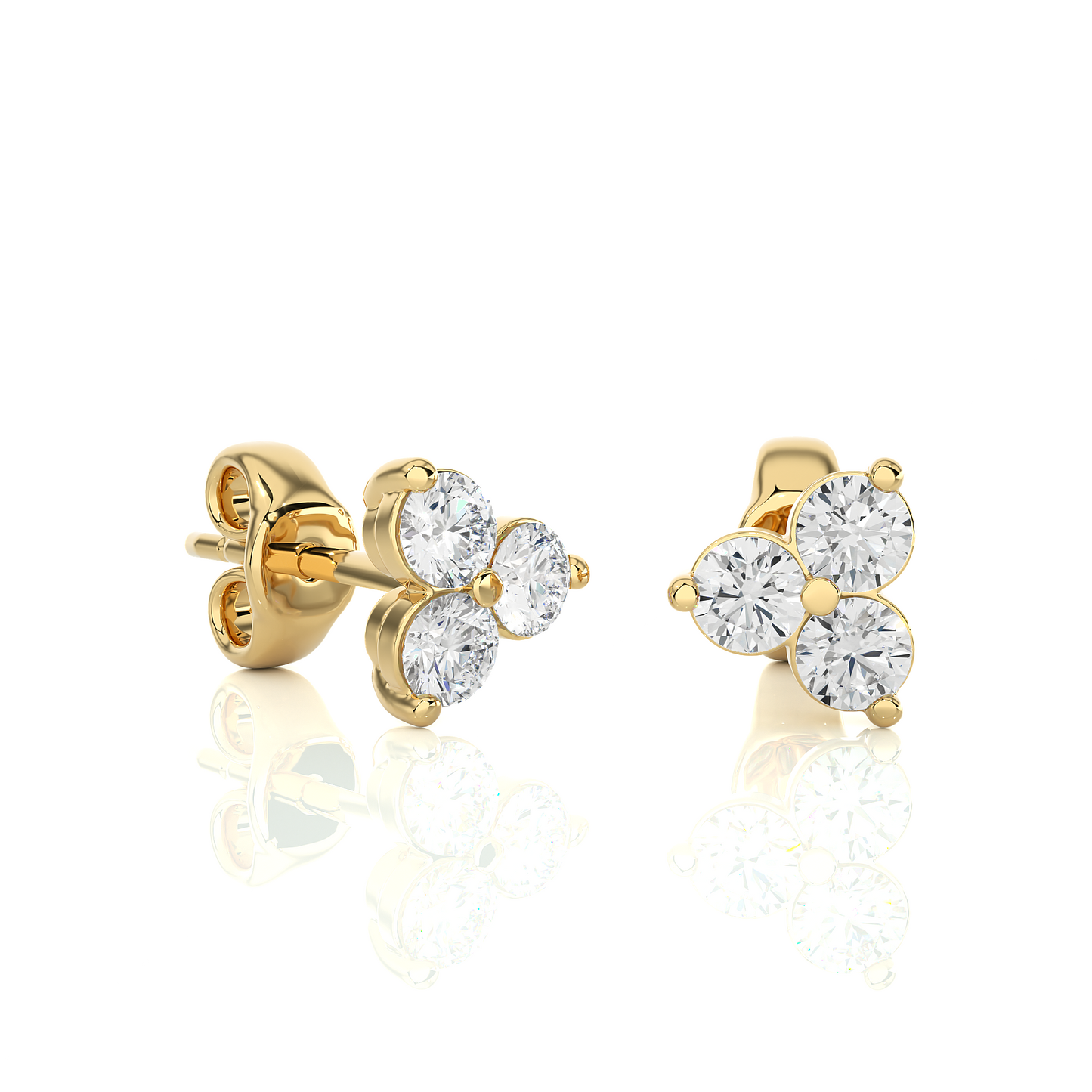 0.44Ct IGI Certified Lab Grown Diamond Stud Earrings 14K | 18K Gold VS1/G