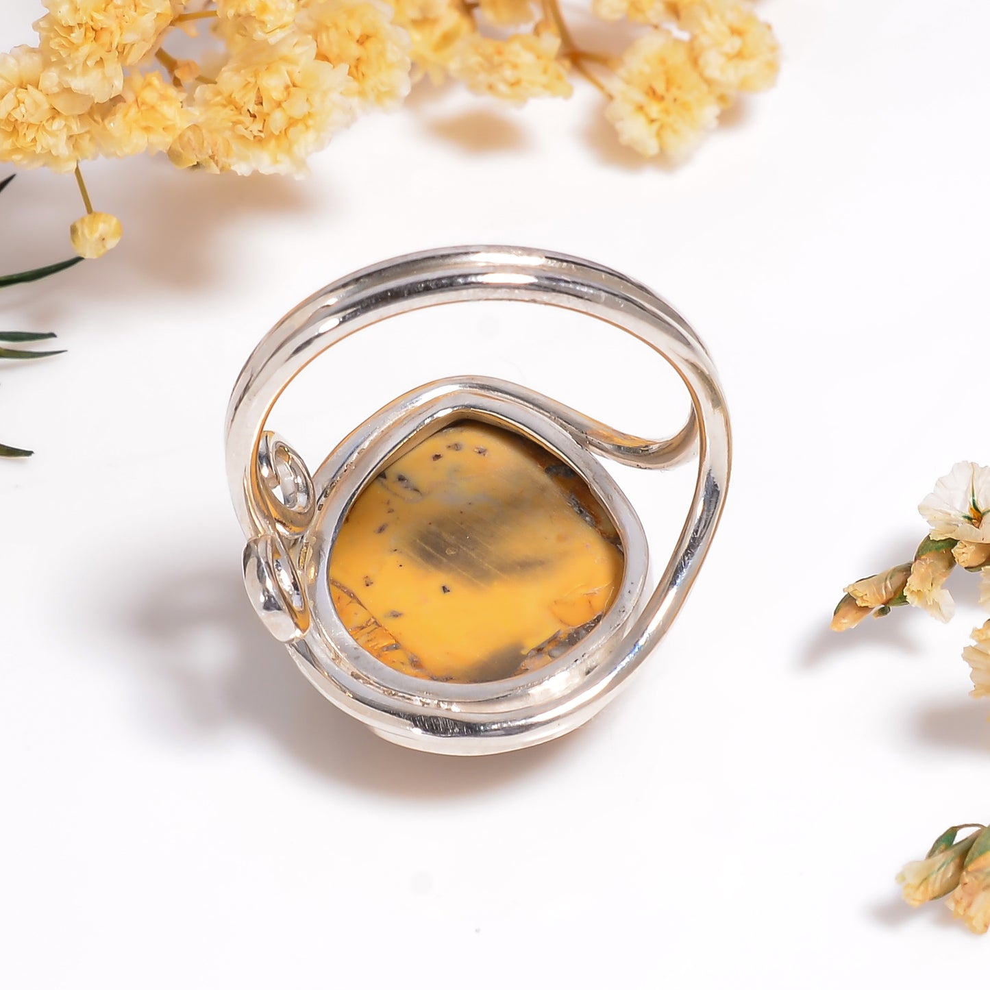 Mookaite Jasper Gemstone Ring, Adjustable Silver Ring, Handcrafted Pear Shape Gemstone Ring, Handmade Gift for Her