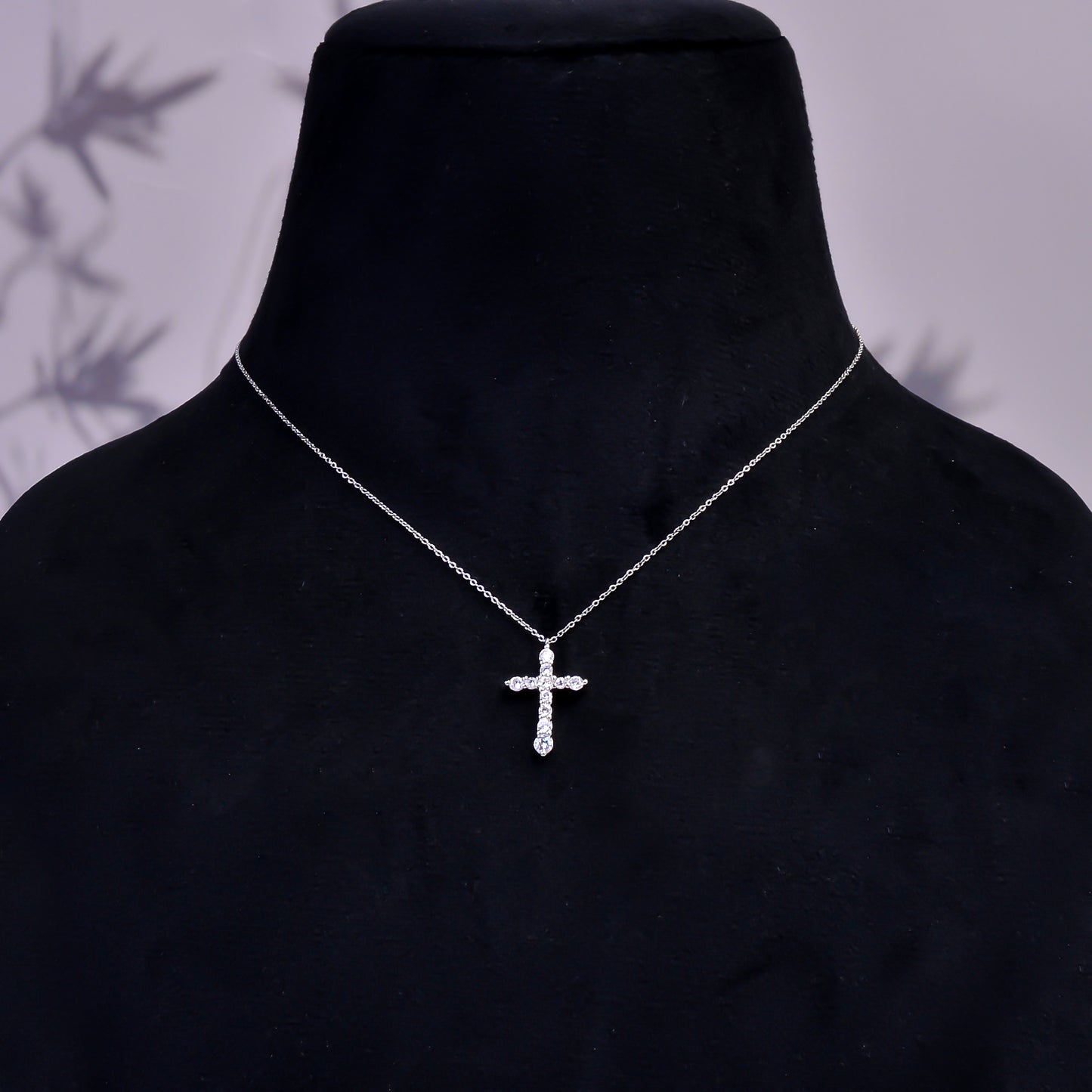 Cross Pendant, Tiny Cross Charm Necklace with Adjustable Chain, Jesus Pendant, Christian Charms, CZ Stone Cross Charms, Holy Cross Pendant