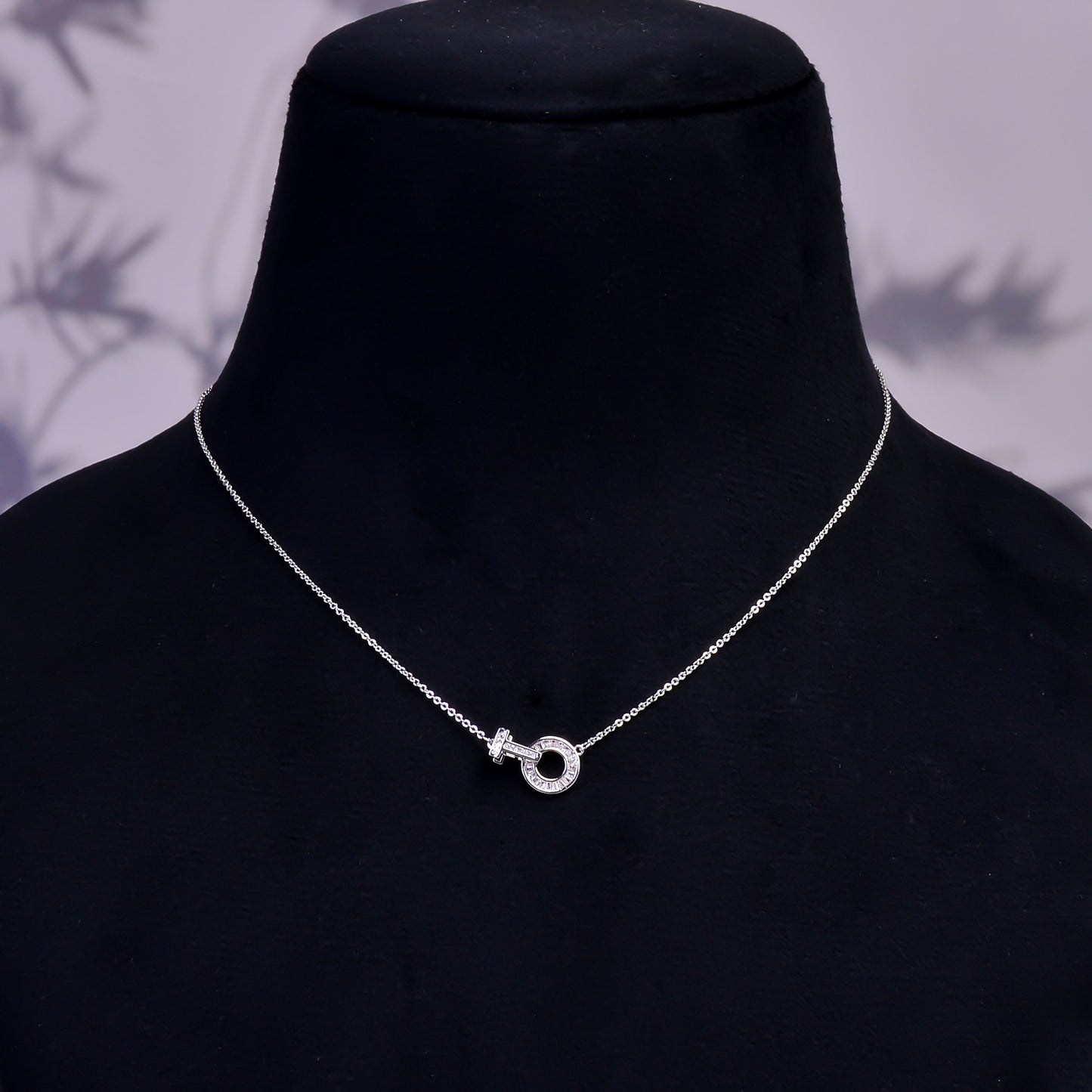 Geometric Pendant with Chain, Party Zircon Trendy Pendants, Circle Necklace with Adjustable Chain, Modern Geometric Pendant, Gift for Her
