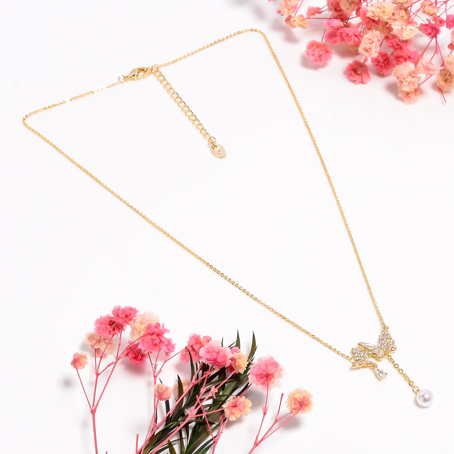 Butterfly Pendant, Tiny butterfly charm necklace, Butterfly Enamel Necklace, Adjustable Chain Necklace, Animal inspired Necklace for her