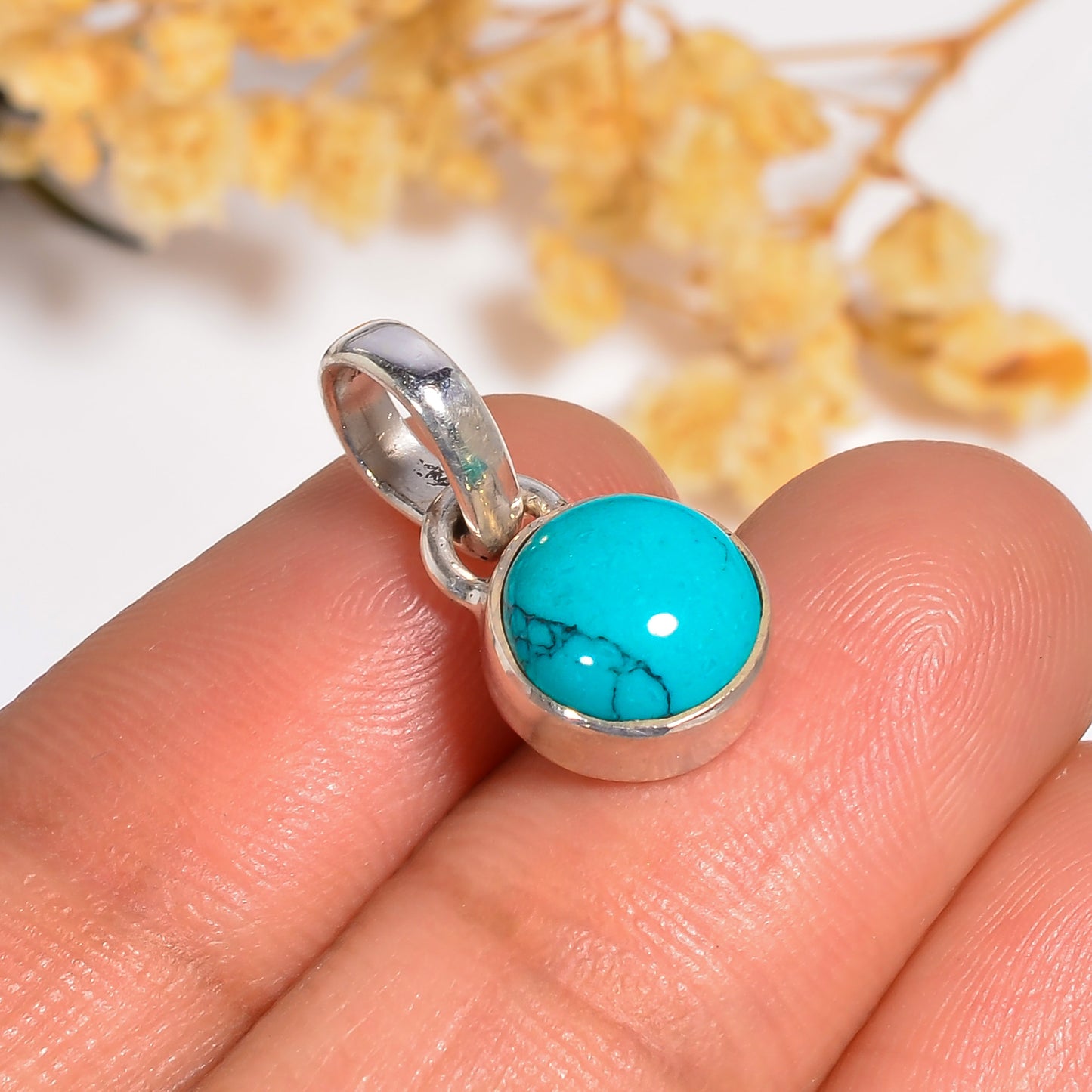 925 Silver Turquoise Gemstone Pendant | Gemstone Jewelry Gift for Women | Mother's Day, Christmas Jewelry | Gift for Her