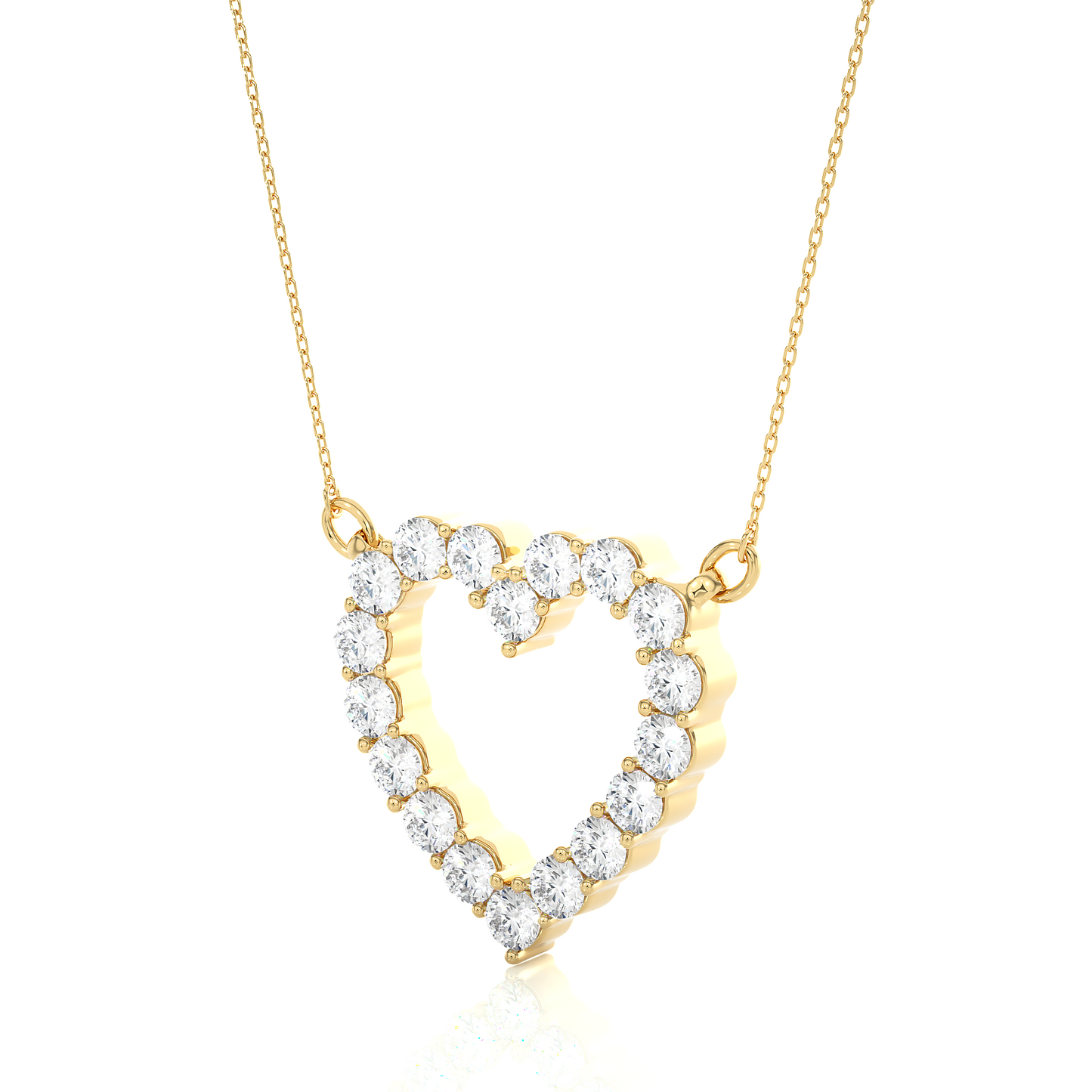 IGI Lab Grown VS1/G Round Diamond Heart Pendant 14K | 18K Gold Women Pendant