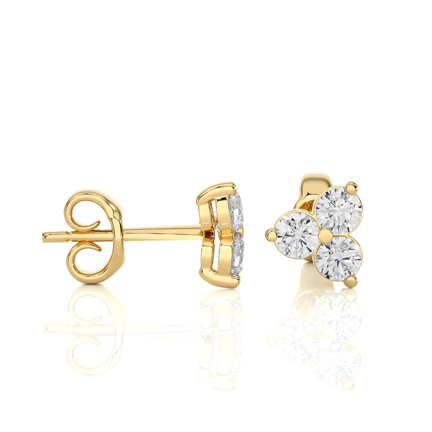 0.44Ct IGI Certified Lab Grown Diamond Stud Earrings 14K | 18K Gold VS1/G