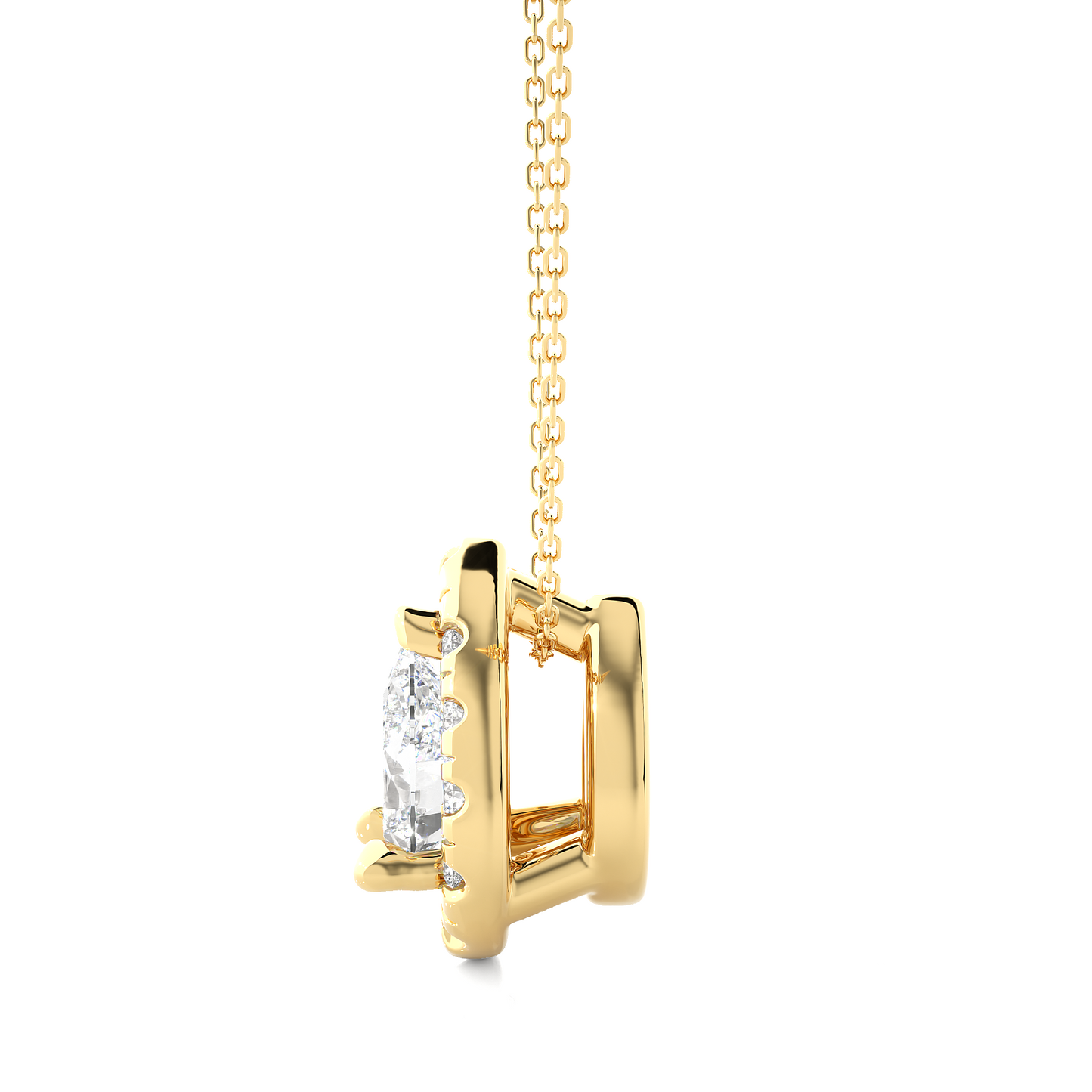 IGI VS1/G Diamond Pendants 14K | 18K Gold Lab Grown Pear Shape Women Necklace Gift