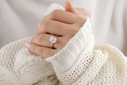lab grown diamond engagement ring