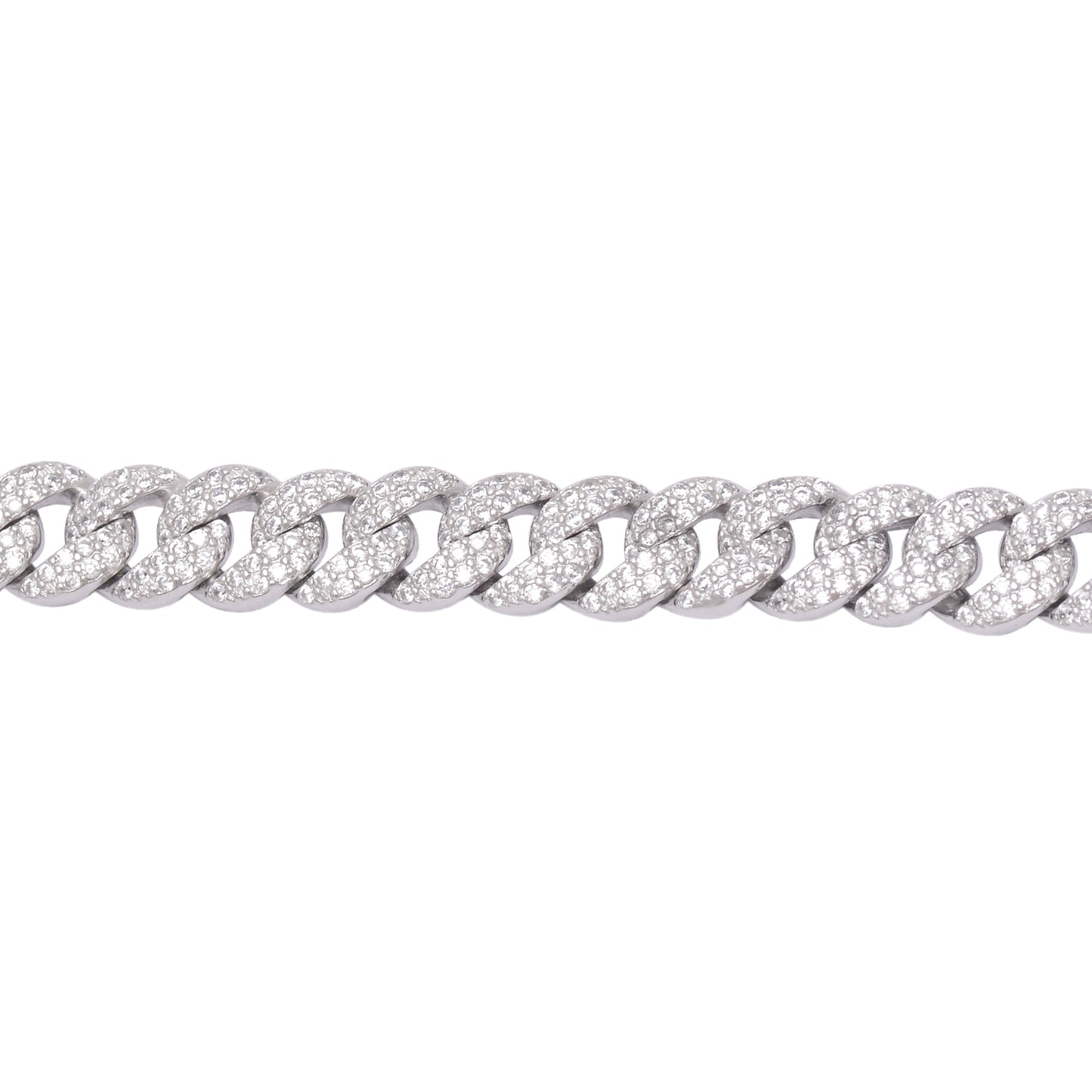 925 Sterling Silver Cuban Link Bracelet 7mm Women Tennis Chain 7.3 in Stackable