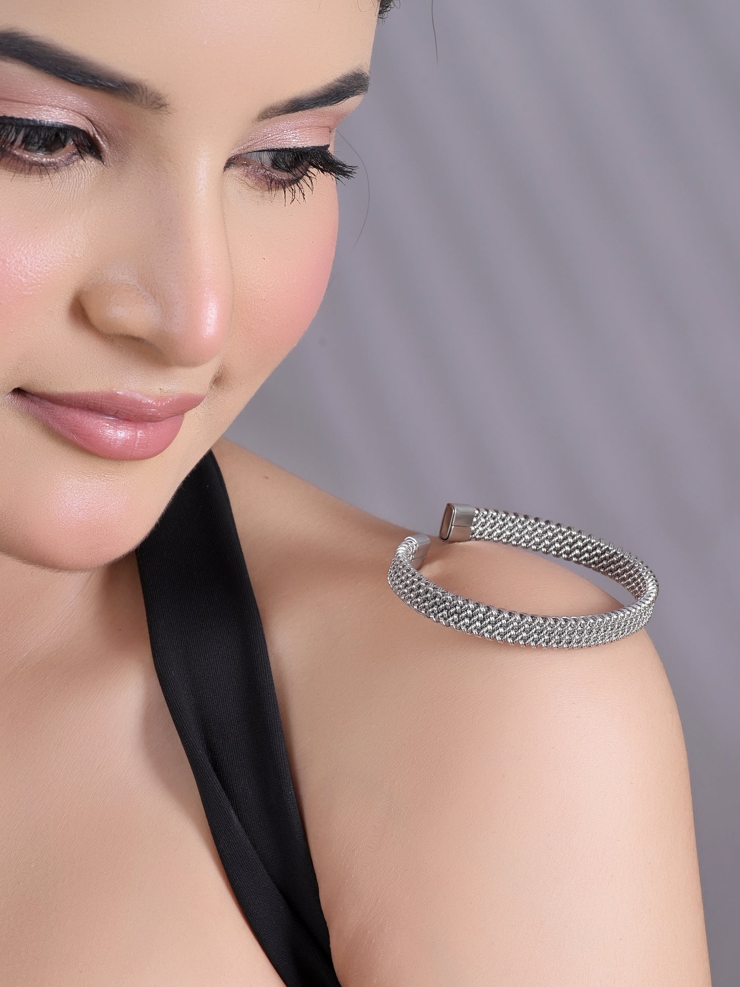 Unisex Stainless Steel Cuff Bracelet | Men's Adjustable Bracelet | Gold & Silver Bangle for Women | Open Cuff Bangle Bracelet