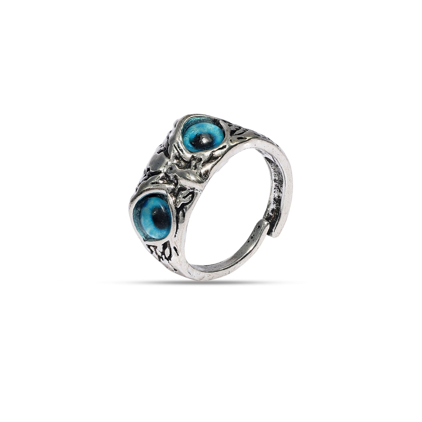 Owl Ring, Fengshui Owl Protection Ring Amulet, Unisex Demon Eye Owl Ring, Woodland Animal Jewelry, Gothic Owl Eyes Adjustable Wisdom Ring