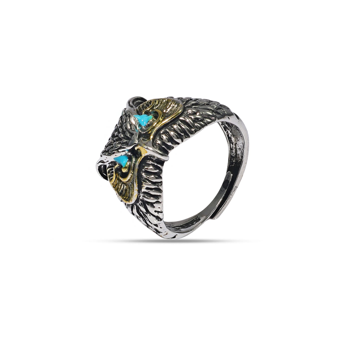 Gothic Owl Adjustable Finger Ring. Handcrafted Witchy Jewelry for Halloween, Unique Bird Jewelry, Unisex Ring, Halloween Special Jewelry