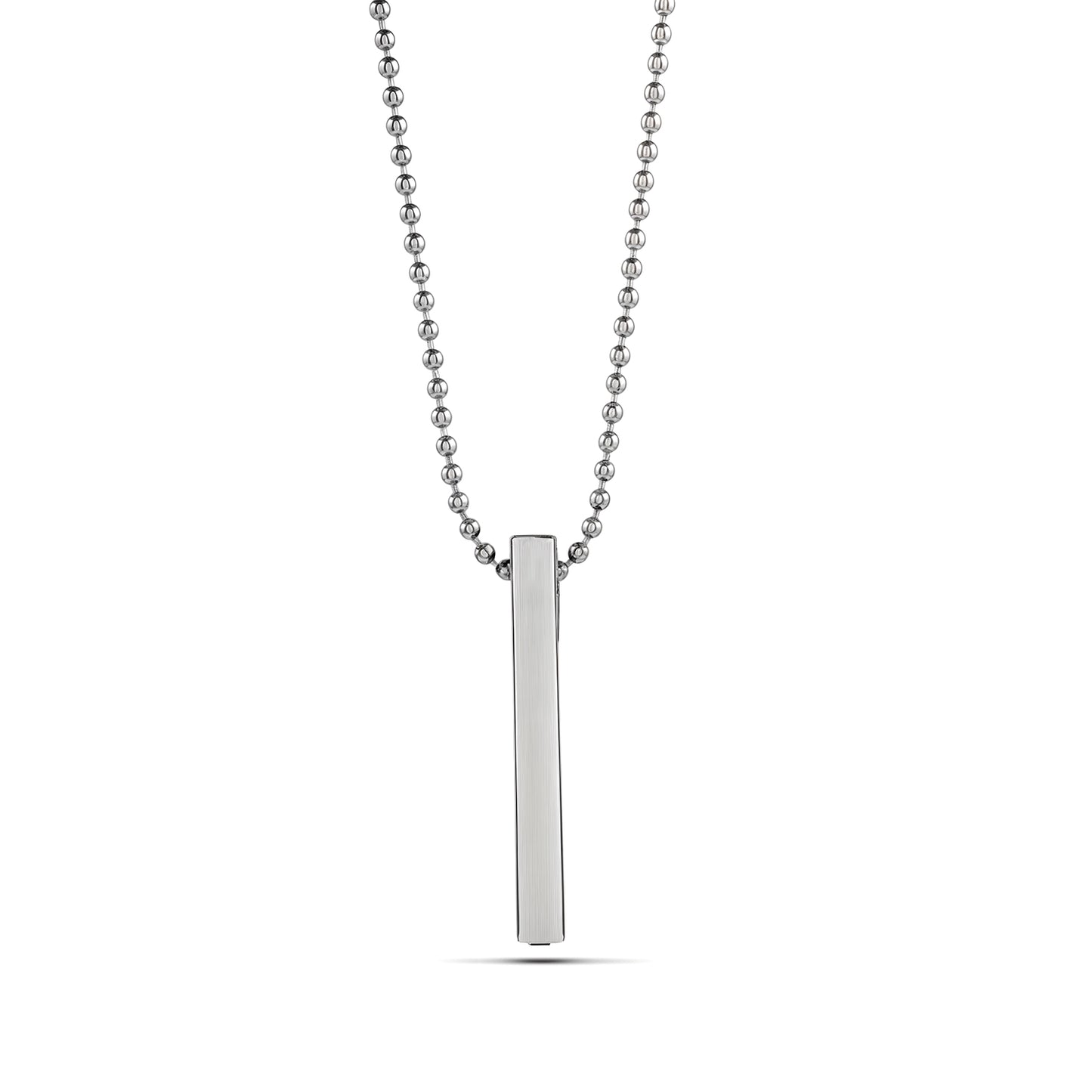 Bar Necklace for Men & Women, Bar Choker Necklace, Long Rectangular Bar Pendant with Universal Chain, Gift for Him and Her