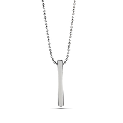 Bar Necklace for Men & Women, Bar Choker Necklace, Long Rectangular Bar Pendant with Universal Chain, Gift for Him and Her