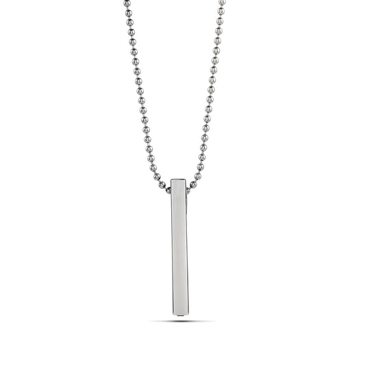 Bar Necklace for Men & Women, Bar Choker Necklace, Long Rectangular Bar Pendant with Universal Chain, Gift for Him and Her