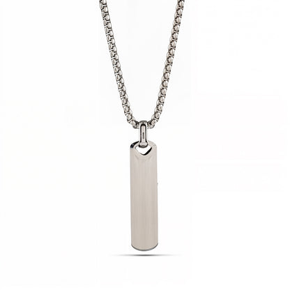 Bar Pendant Necklace for Men | Minimalist Vertical Pendant | Modern Men’s Necklace | Simple Everyday Jewelry | Gift for Him