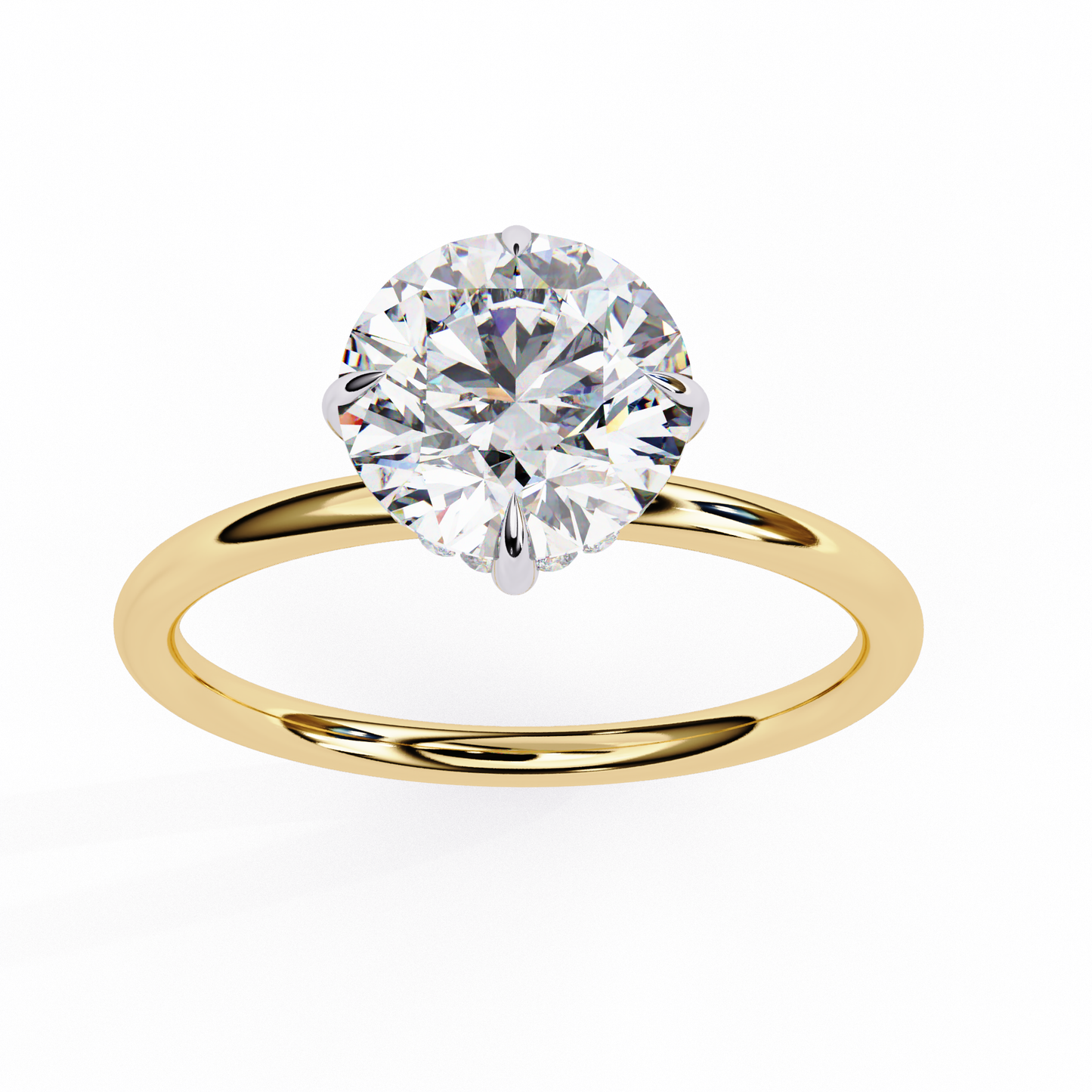 1.92 Carat Round Cut Diamond Classic Solitaire Engagement Ring