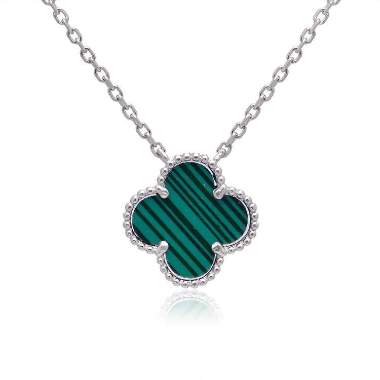 925 Sterling Silver Leaf Clove Pendant For Women