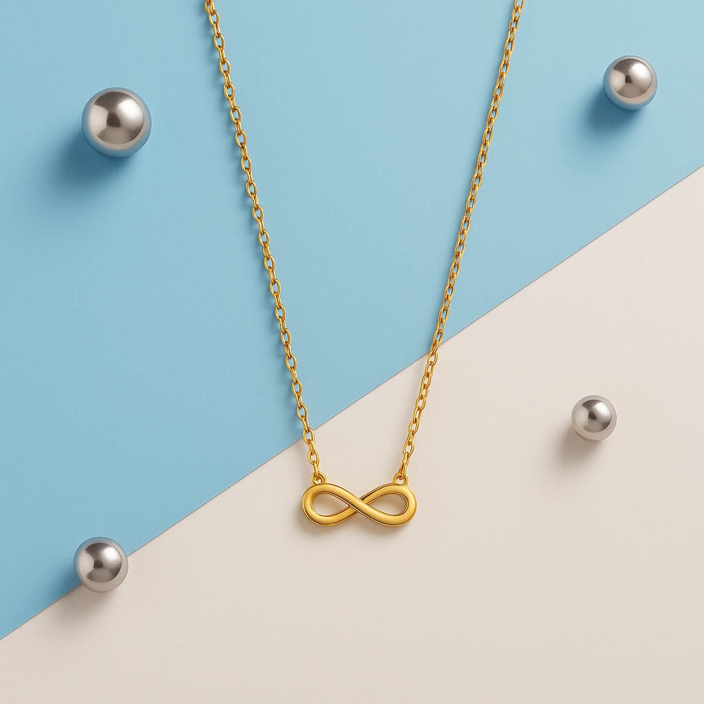 Infinity Necklace, Simple Everyday Necklace, Faigure Eight Pendant Necklace, Adjustable Chain Necklace, Minimal Design Necklace Gift for Her