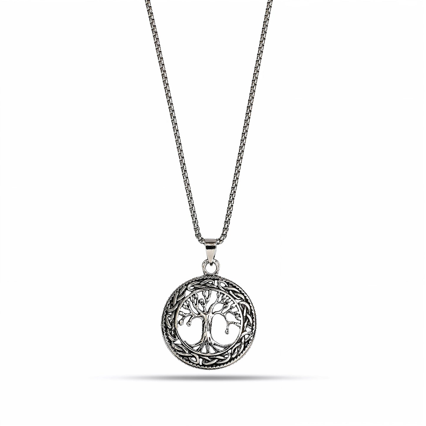 Tree of Life Pendant Necklace, Yggdrasil Necklace, Viking Necklace, Rustic Tree of Life Necklace, Unisex Necklace, 22 Inch Chain Necklace