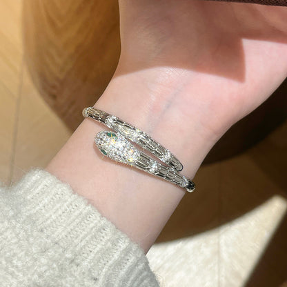 Vintage Snake Bangle Bracelet - Snake Bracelet for Women - Snake Wrap Bangle - Bulgaria Bracelet - Stainless Steel Serpenti Bracelet