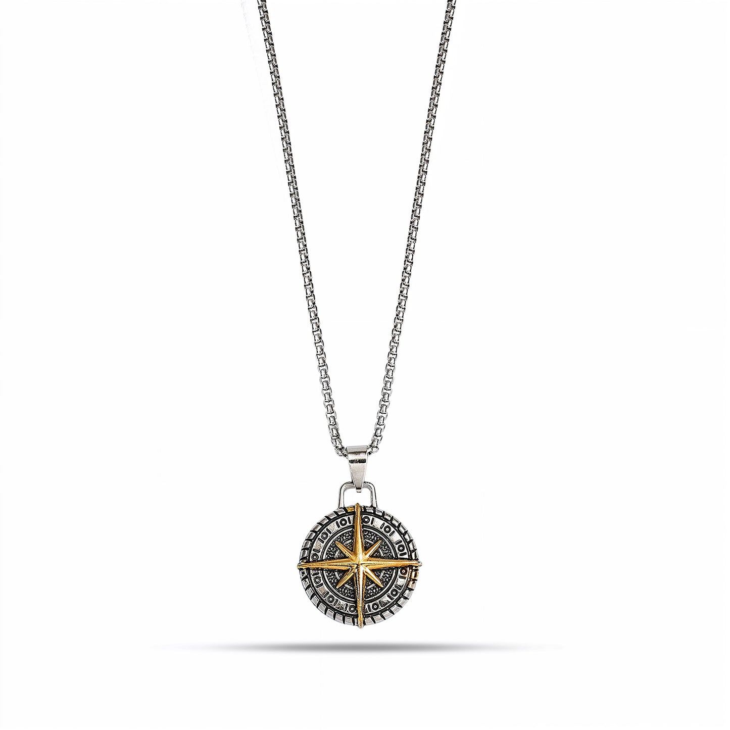 Men's Maritime Compass Medallion Necklace | Handcrafted Compass Necklace | Men Adventure Jewelry | Unisex Pendant | Gift for Traveler