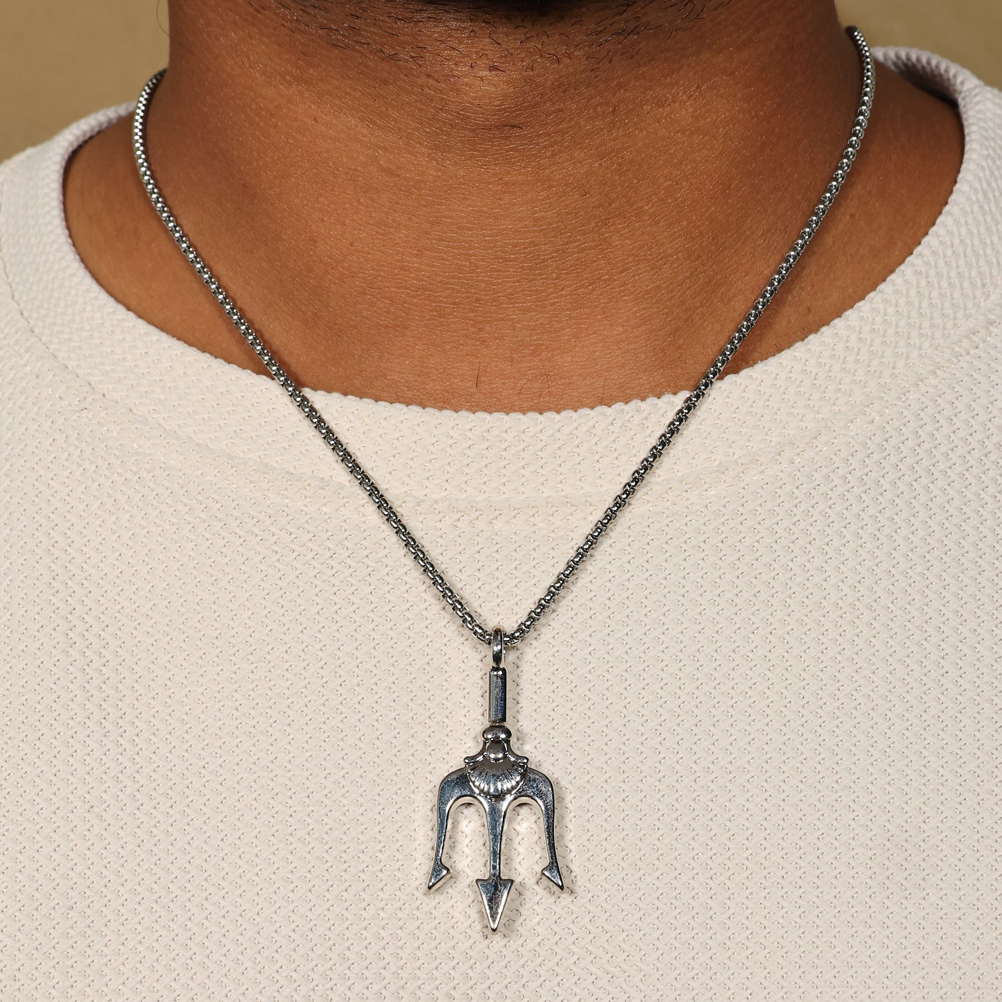 Poseidon's Trident Necklace, Greek Mythology Jewelry, God of the Seas Necklace, Lord Shiva Trident Pendant Necklace, Religious Jewelry