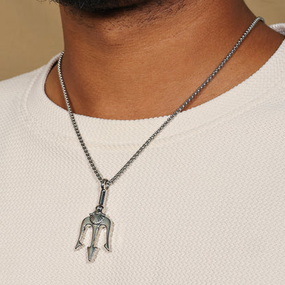 Poseidon's Trident Necklace, Greek Mythology Jewelry, God of the Seas Necklace, Lord Shiva Trident Pendant Necklace, Religious Jewelry