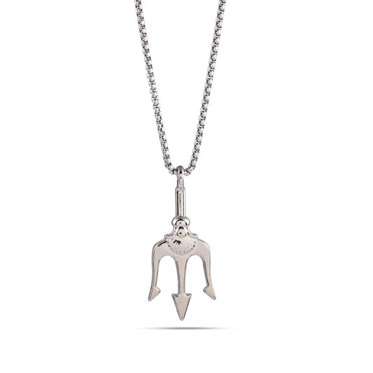 Poseidon's Trident Necklace, Greek Mythology Jewelry, God of the Seas Necklace, Lord Shiva Trident Pendant Necklace, Religious Jewelry