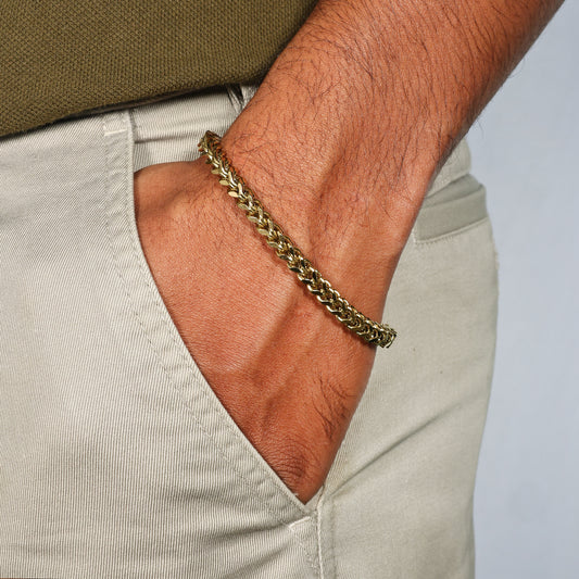 Chunky Cuban Link Bracelet for Men & Women – Solid Chain Jewelry – Minimalist Steel Bracelet - 7 Inch Curb Style Gift for Him or Her