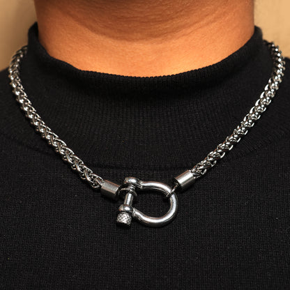 Mens Stainless Steel Foxtail Wheat Chain Necklace, 16 Inch Gold Chain for Men & Women, Unisex Foxtail Chain, Gift for Her