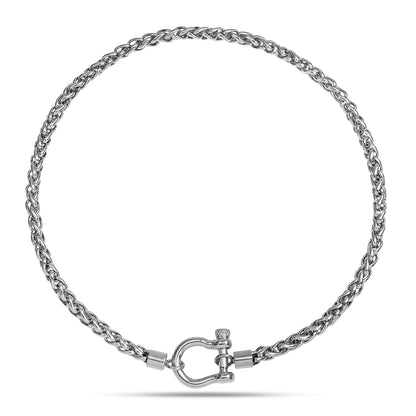 Mens Stainless Steel Foxtail Wheat Chain Necklace, 16 Inch Gold Chain for Men & Women, Unisex Foxtail Chain, Gift for Her