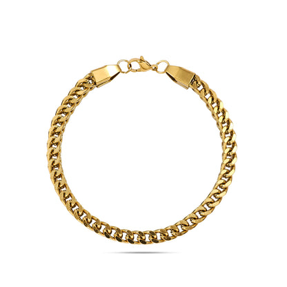 Chunky Cuban Link Bracelet for Men & Women – Solid Chain Jewelry – Minimalist Steel Bracelet - 7 Inch Curb Style Gift for Him or Her