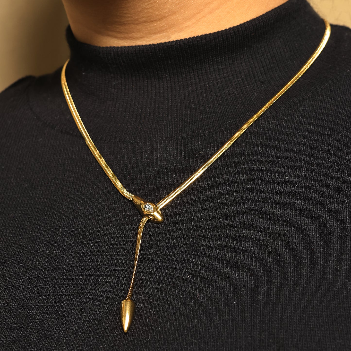 Snake Chain Choker Necklace | Adjustable Gold & Silver Snake Design Necklace | Gothic Punk Serpent Choker Jewelry Gift for Her